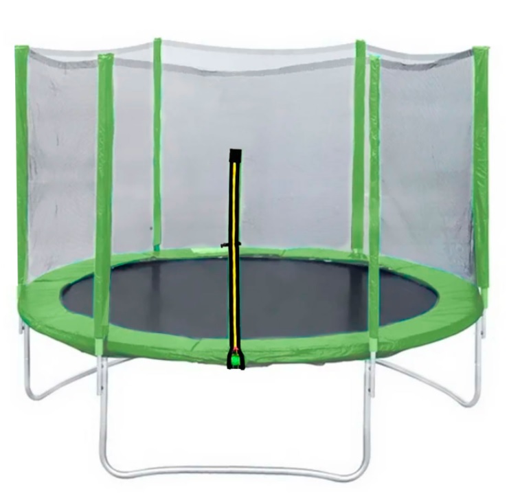 Батут DFC Trampoline Fitness 14 ft внешняя сетка, светло-зелёный, 427 см