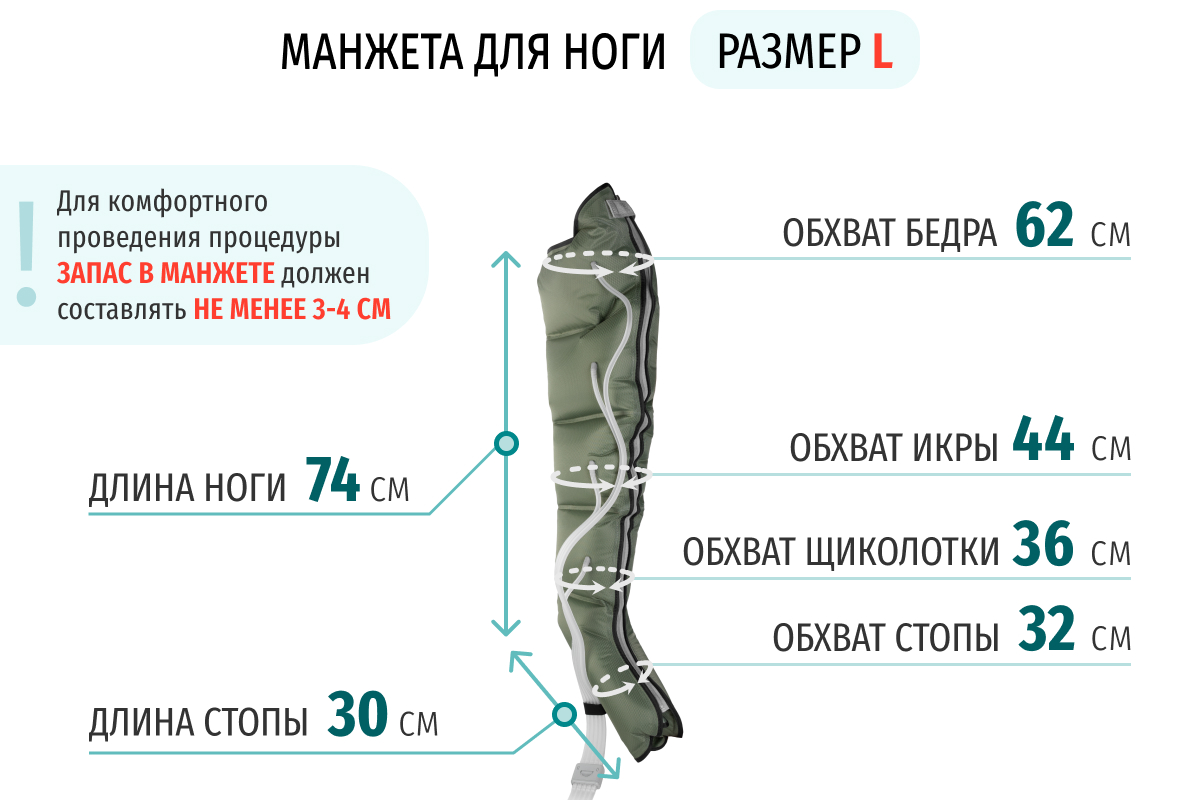 Лимфодренажный аппарат WelbuTech Seven Liner ZAM-02 ПОЛНЫЙ, L (аппарат + ноги + рука + пояс)