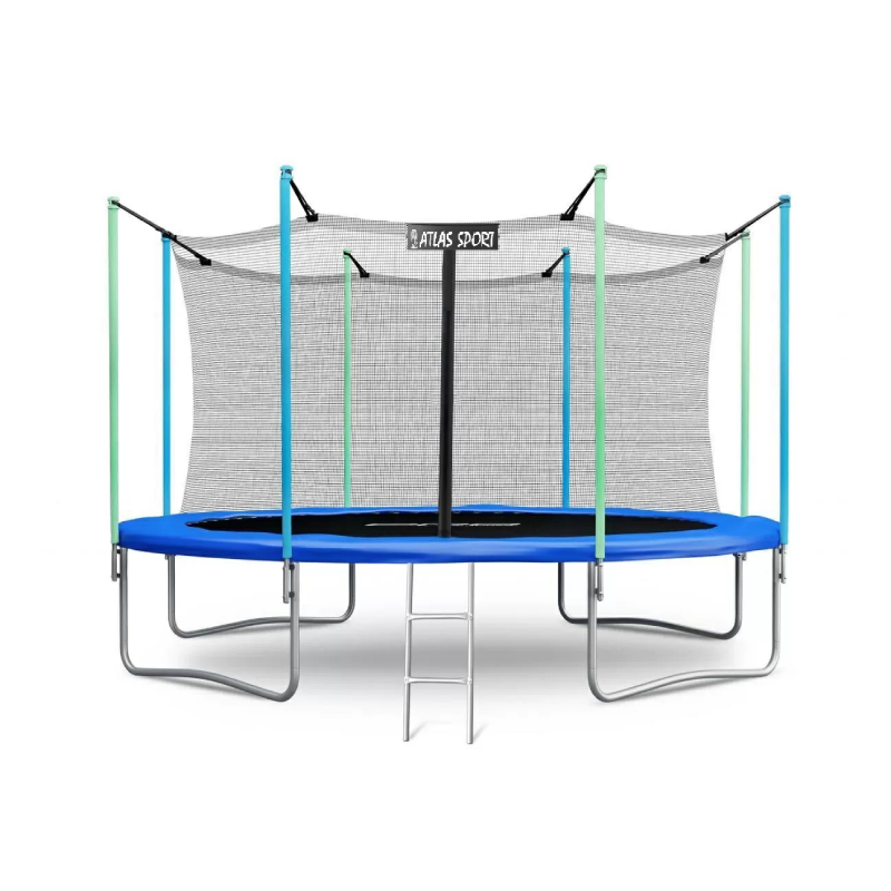 Батут Atlas Sport 374 см (12 ft) с внутренней сеткой, Blue