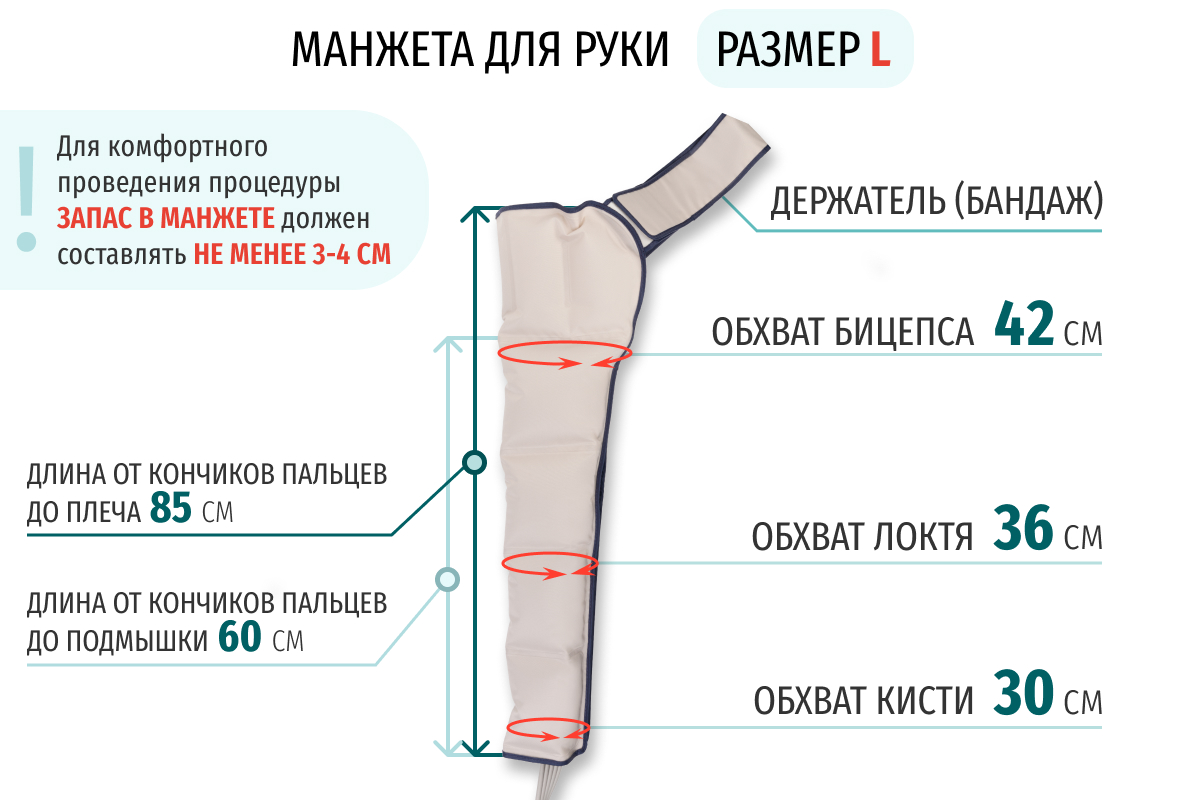 Лимфодренажный аппарат Gapo Alance GSM033 Комплект "Люкс" (Размер XL, цвет слоновая кость)