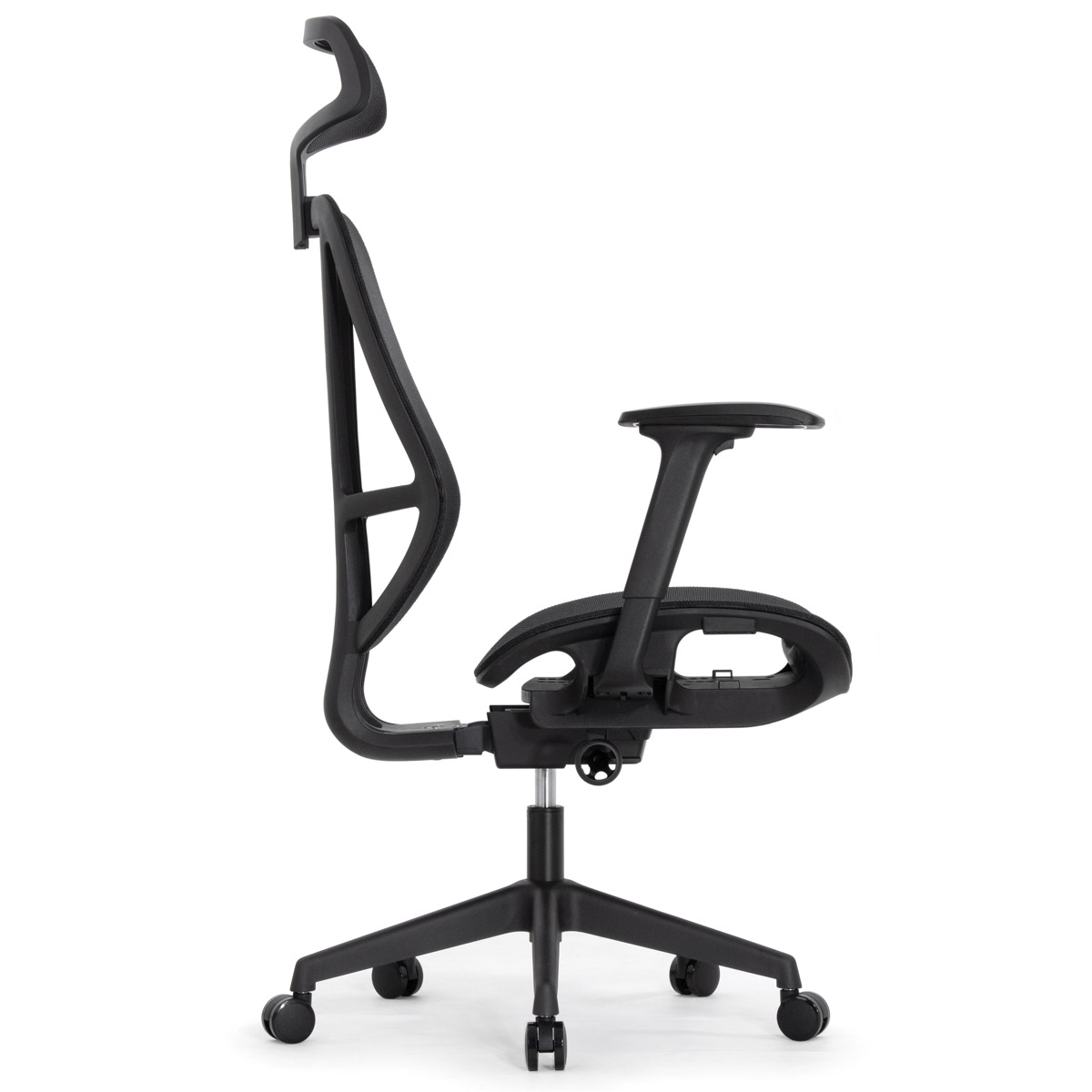 Эргономичное кресло Falto HOP ECO (удлинённое сиденье, сетка, чёрный)