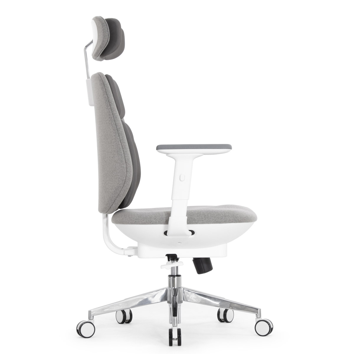 Эргономичное кресло Falto AI WORKS (автоматическая надувная спинка, аккумулятор, ткань, серый)