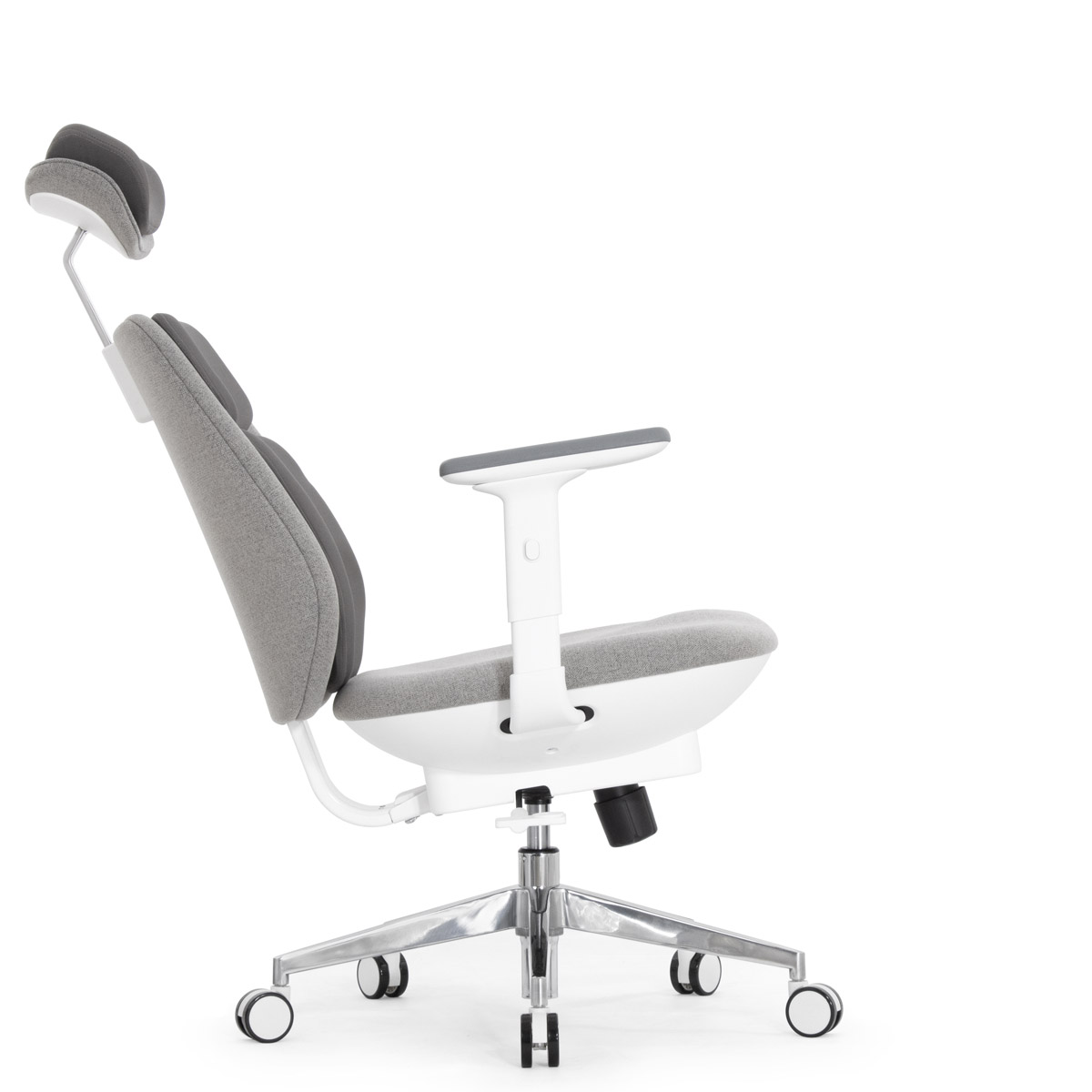 Эргономичное кресло Falto AI WORKS (автоматическая надувная спинка, аккумулятор, ткань, серый)