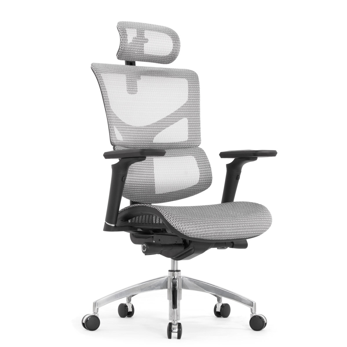 Эргономичное кресло Falto Sail Art 2 (подлокотники 6D (360), сетка, каркас чёрный, белый)