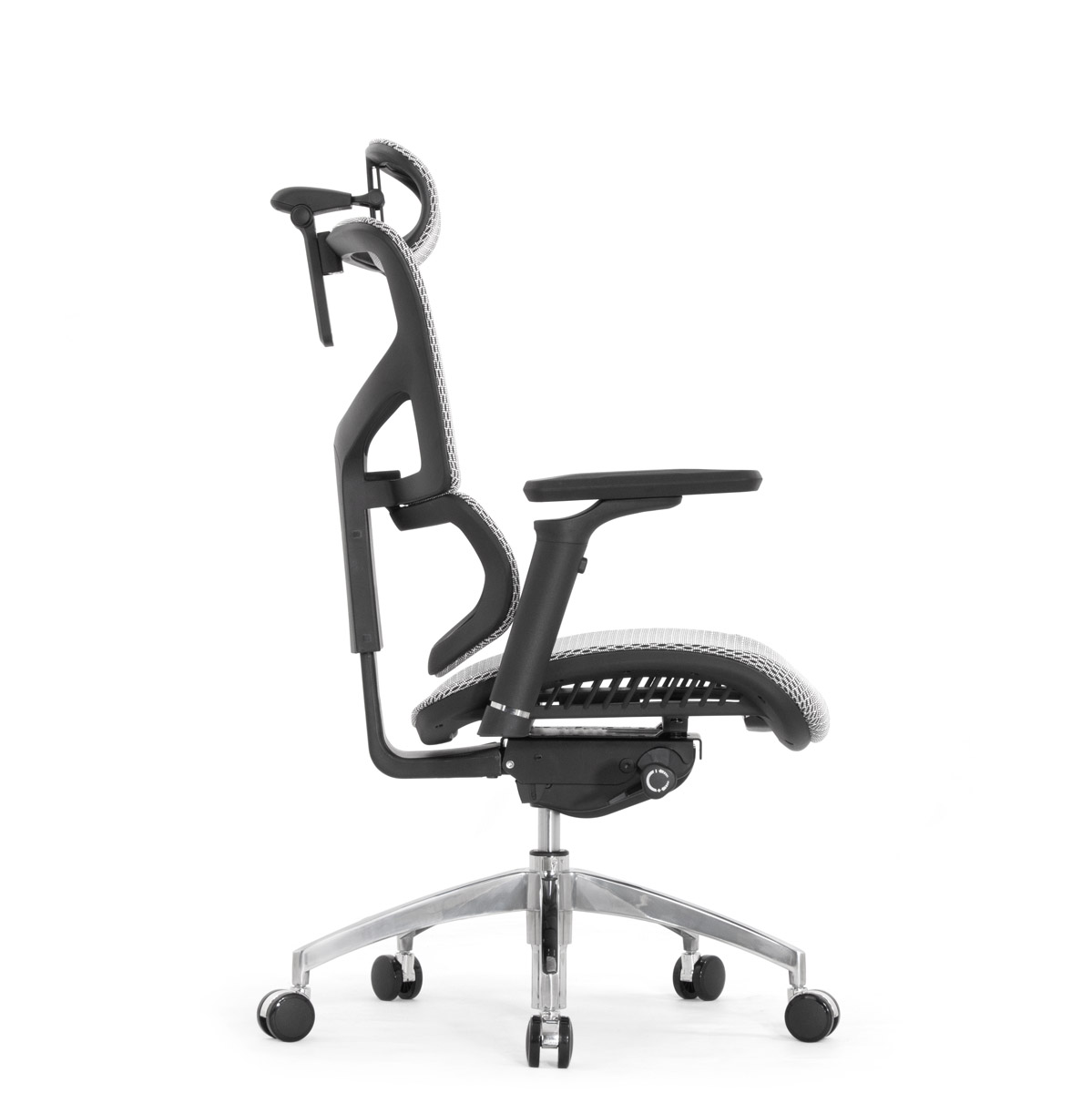 Эргономичное кресло Falto Sail Art 2 (подлокотники 6D (360), сетка, каркас чёрный, белый)