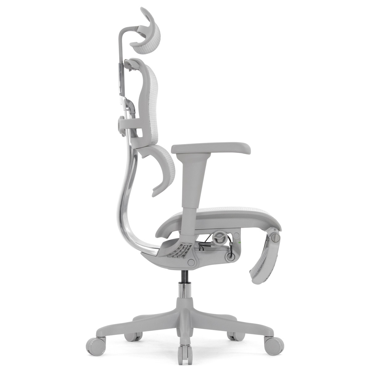Эргономичное кресло Falto Ergohuman 2 Ultra с подножкой (наклон вперёд, сетка, серый)