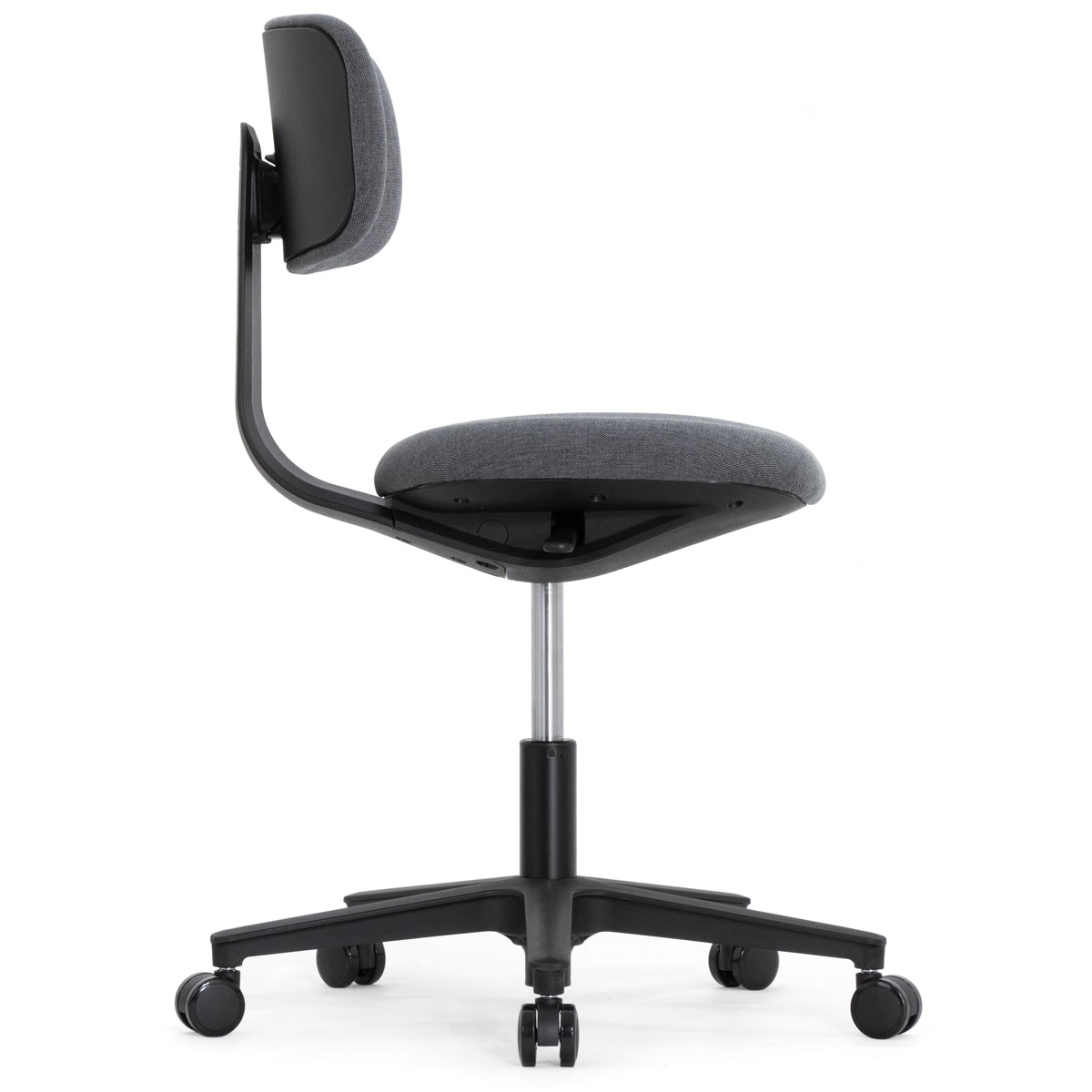 Эргономичное кресло Falto Rookie Plus (поворот спинки, ткань, каркас чёрный, тёмно-серый)