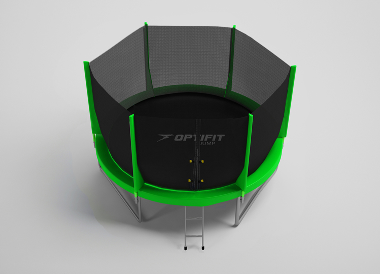 Батут Optifit Jump 8 ft 2.44 м, зеленый