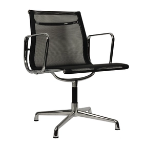 Эргономичное кресло Eames Netweave Conference Chair EA 108, черная сетка