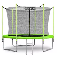 Батут Atlas Sport 252 см (8 ft) с внутренней сеткой и лестницей, Greeen