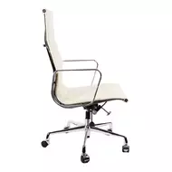 Эргономичное кресло Eames HB Ribbed Office Chair EA 119, кремовая кожа