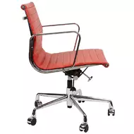 Эргономичное кресло Eames Ribbed Office Chair EA 117, красная кожа