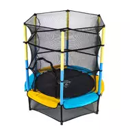 Батут DFC JUMP KIDS 55" жёлтый/синий, сетка (137 см)