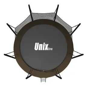 Батут UNIX line Black&Brown 12 ft, внутренняя сетка