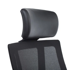 Эргономичное кресло Falto G1 (3 уровня поясницы, сетка, ткань, каркас чёрный, спинка чёрная, сидение тёмно-синие)