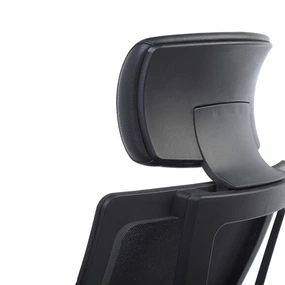 Эргономичное кресло Falto G1 (3 уровня поясницы, сетка, ткань, каркас чёрный, спинка чёрная, сидение тёмно-синие)