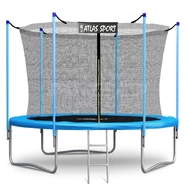 Батут Atlas Sport 252 см (8 ft) с внутренней сеткой и лестницей, Blue