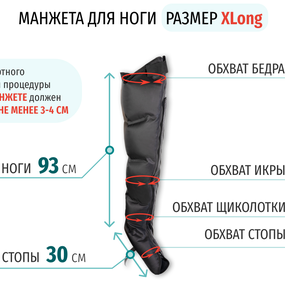 Лимфодренажный аппарат Gapo Alance GSM032 Комплект "Люкс" (Размер X-Long) Black