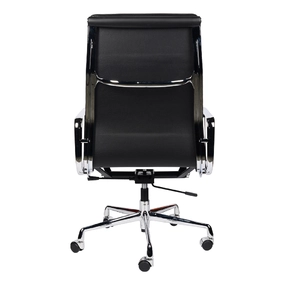 Эргономичное кресло Eames HB Soft Pad Executive Chair EA 219, черная кожа