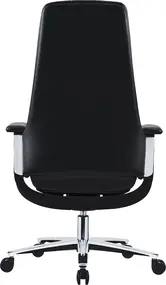 Эргономичное кресло руководителя Black Swan, чёрная кожа