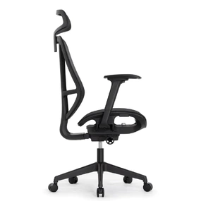 Эргономичное кресло Falto HOP ECO (удлинённое сиденье, сетка, чёрный)
