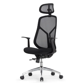 Эргономичное кресло Falto КУРАЖ LUX (сетка, ткань, чёрный)