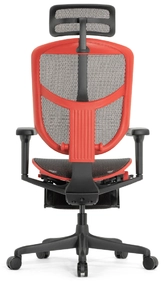 Геймерское кресло Falto Enjoy 2 Ultra Game с подножкой (наклон вперёд, сетка, чёрный с красным)