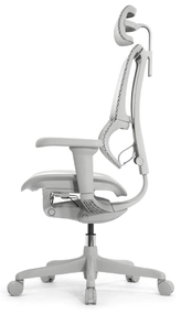 Эргономичное кресло Falto IOO Ultra (наклон вперёд, сетка, серый)