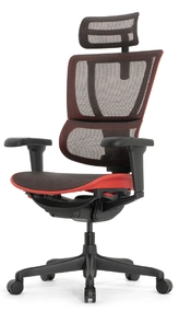 Геймерское кресло Falto IOO Ultra Game (наклон вперёд, сета, чёрный с красным)