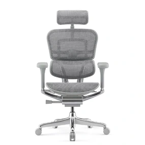 Эргономичное кресло Falto Ergohuman 2 Elite (алюминий, наклон вперёд, сетка, серый)