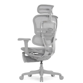 Эргономичное кресло Falto Ergohuman 2 Ultra с подножкой (наклон вперёд, сетка, серый)