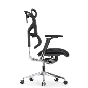 Эргономичное кресло Falto Leater Premium SL (динамичный поясничный упор, натуральная кожа, чёрный)