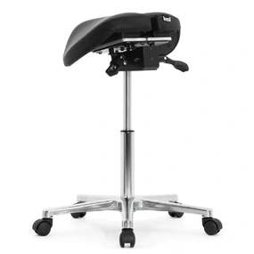 Стул-седло Falto SALLI Activ (наклон, ширина, экокожа, чёрный)