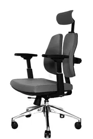 Ортопедическое кресло Falto ALPHA (корсетная спинка, ткань, тёмно-серый)