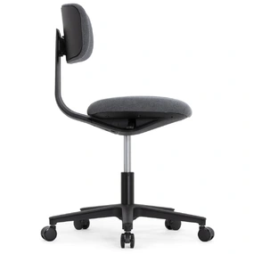 Эргономичное кресло Falto Rookie Plus (поворот спинки, ткань, каркас чёрный, тёмно-серый)