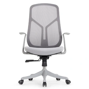 Эргономичное кресло Falto Кураж (без подголовника, сетка, ткань, серый)